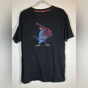 Red Jacket St. Louis Cardinals black tshirt embroidered distressed Fredbird sz L